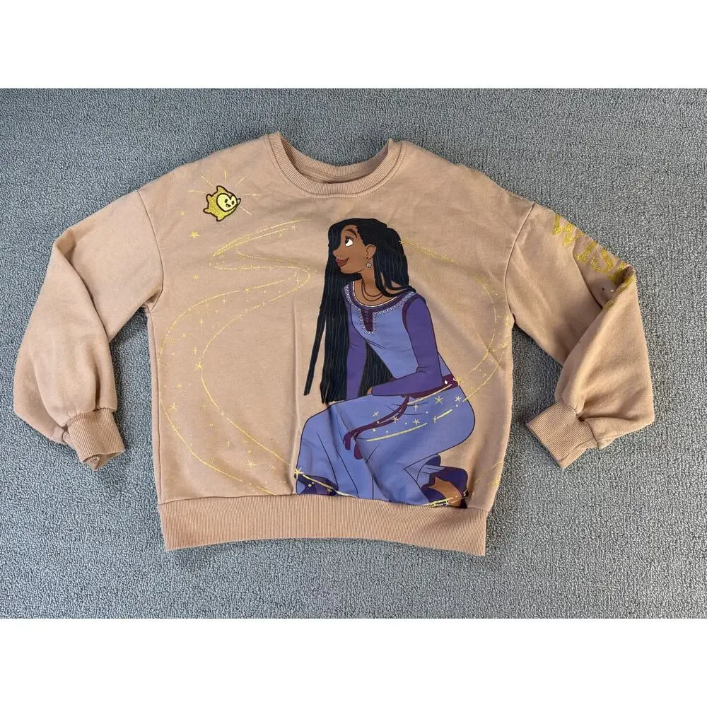 Disney Wish Girls Shirt Sweatshirt Lot of 2 Asha Star Girls Size M / L